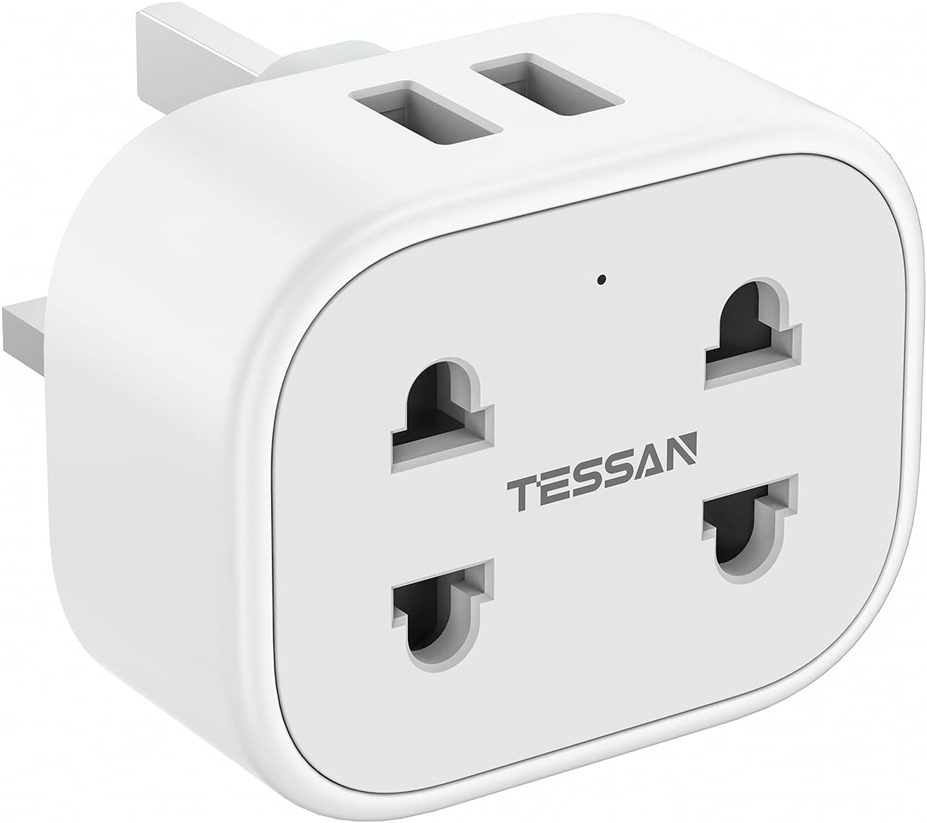 Detalle de TESSAN Double Shaver Plug Adaptor UK 2 USB