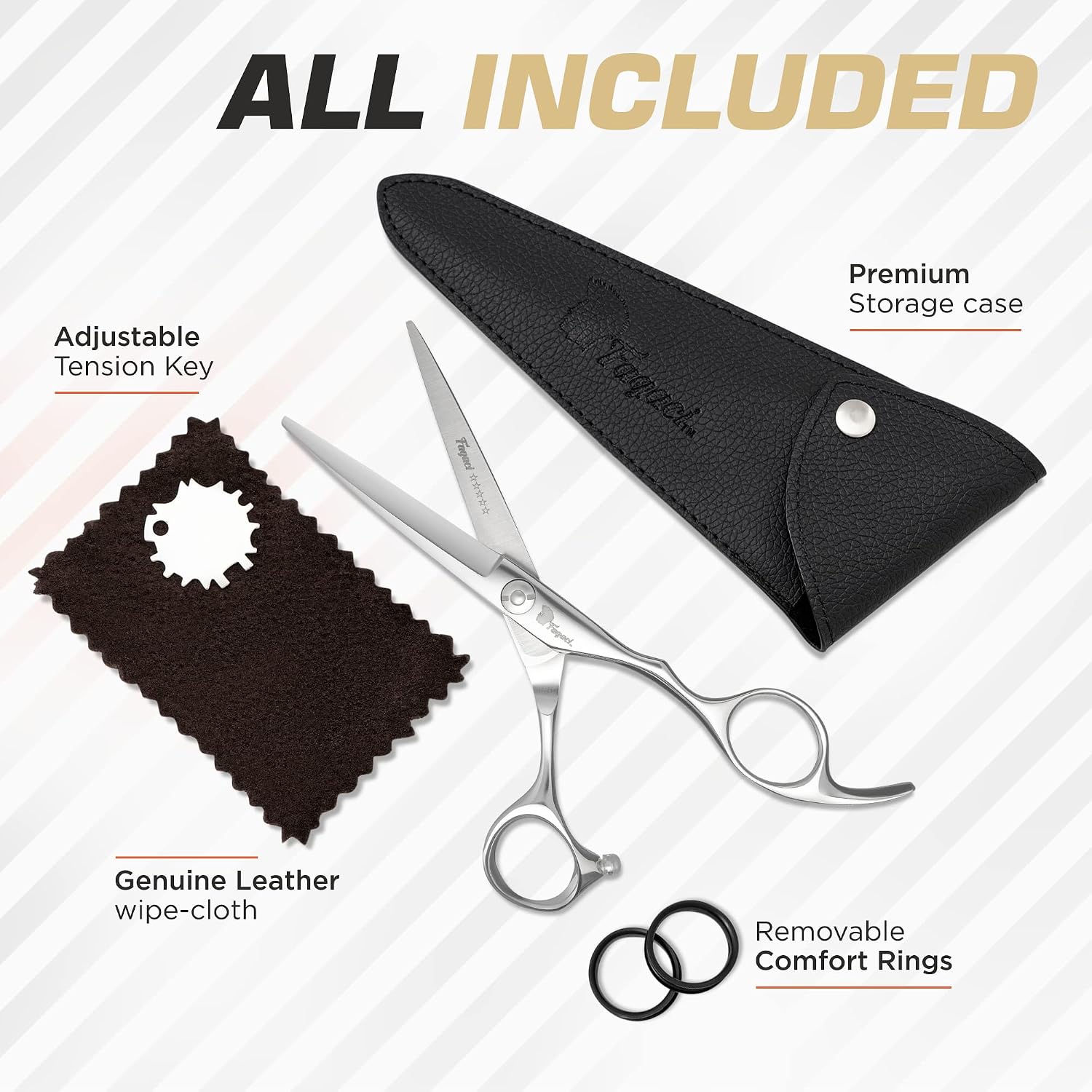 Thumbnail 6 de Fagaci 6” Left-Handed Hairdressing Scissors – Sharp 440C Professional Shears