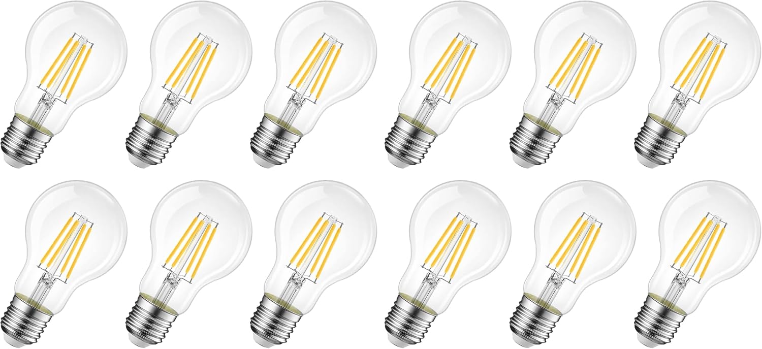 Detalle 2 de Lampadine LED E27 LVWIT stile filamento A60 da 11W, luce calda 2700K (pacco da 6)