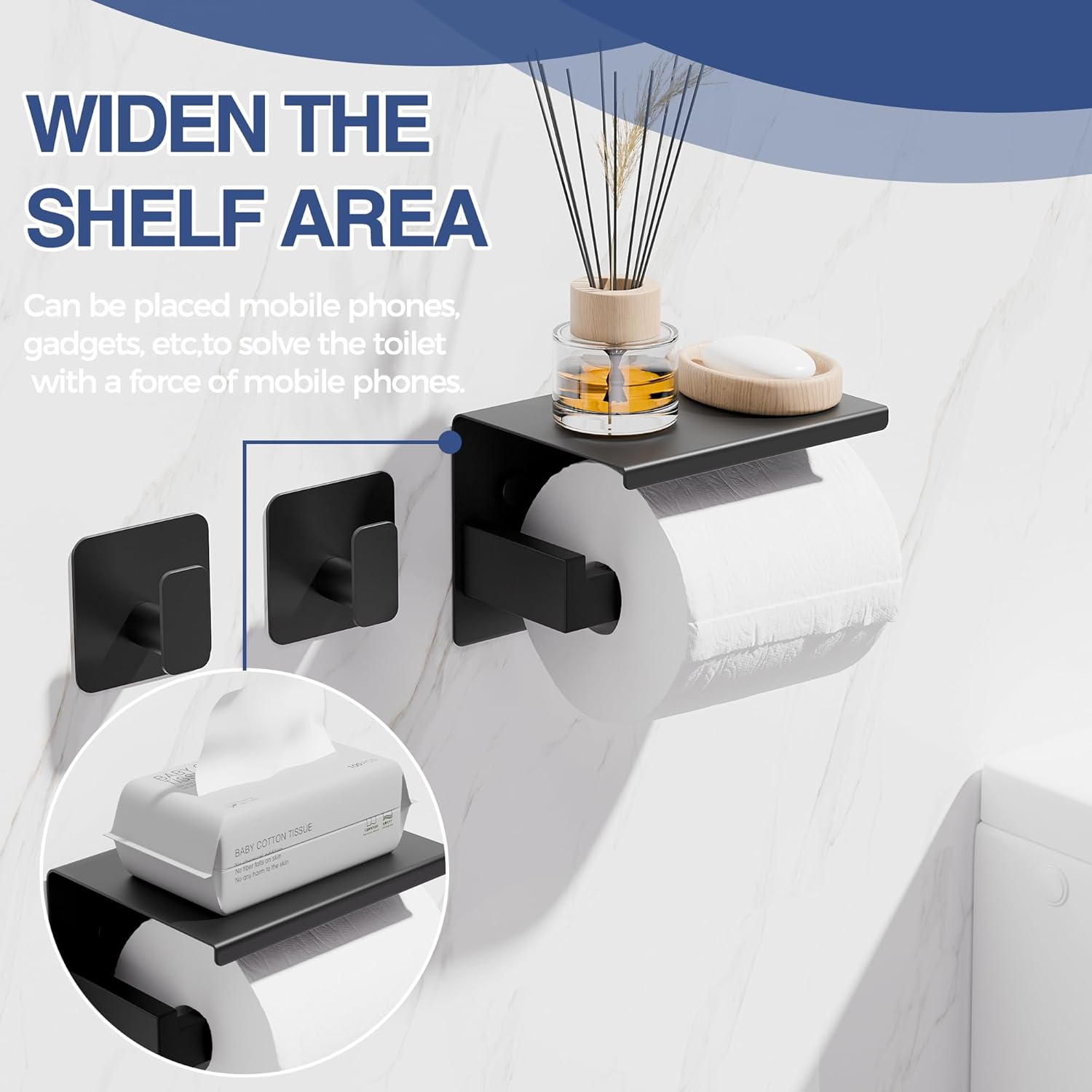 Thumbnail 2 de Aikzik Klopapierhalter ohne Bohren