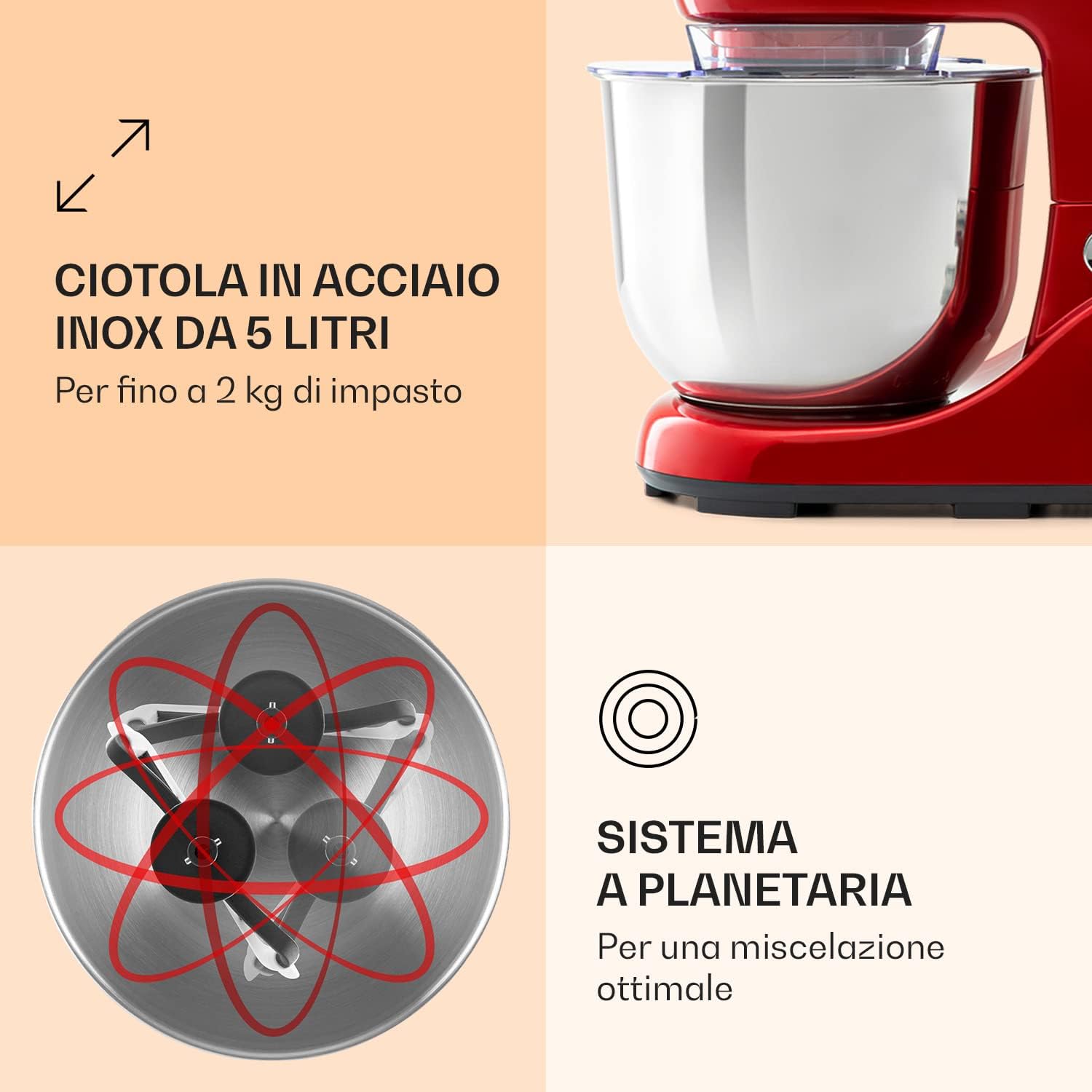 Detalle de Klarstein Bella Pico 2G robot da cucina 1.6 PS
