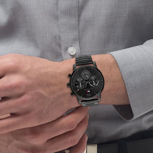 Thumbnail 3 de Tommy Hilfiger Multi Zifferblatt Quarz Uhr für Herren mit schwarzem Edelstahlarmband – 44 mm Gehäuse, 1791879