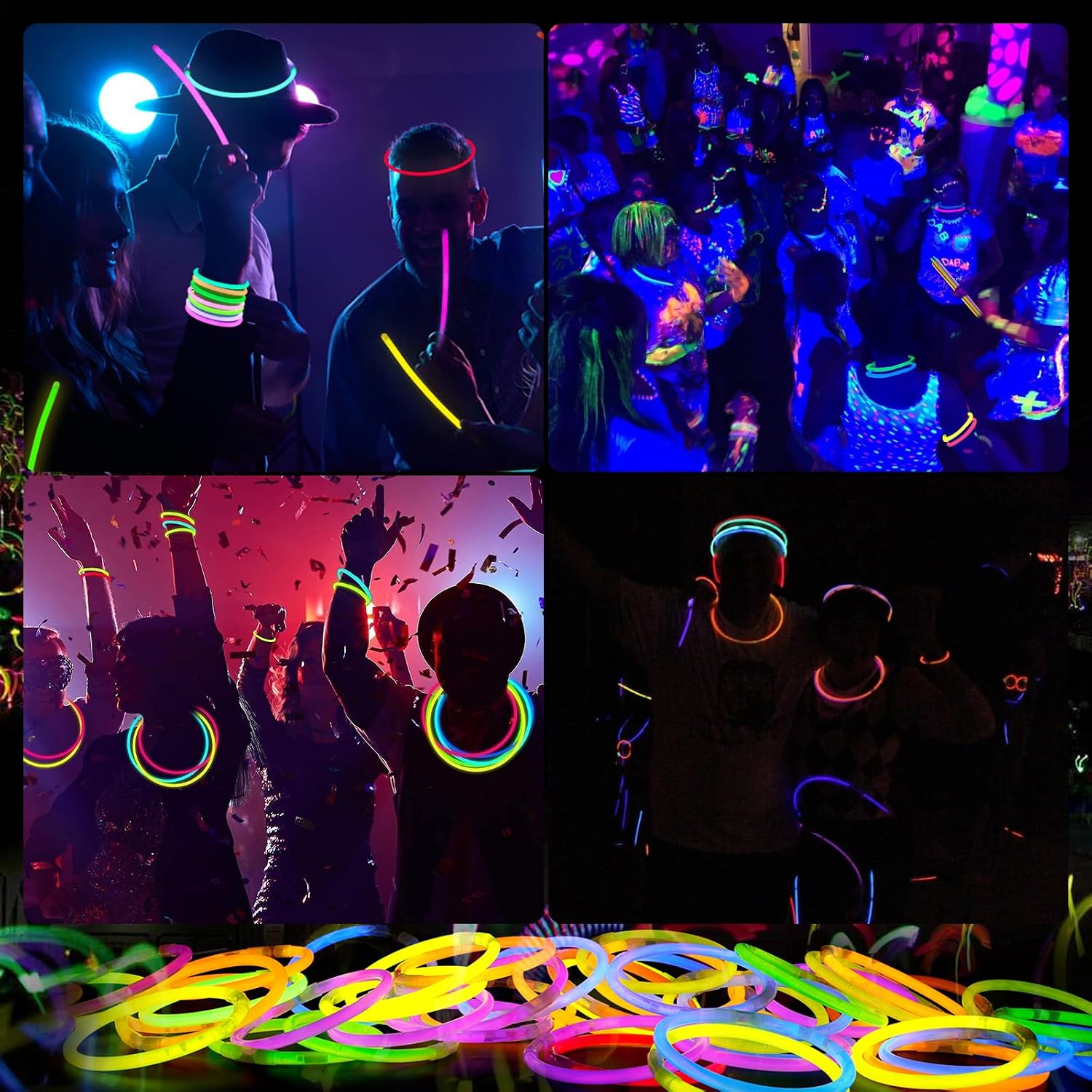 Thumbnail 6 de Kangtaixin Knicklichter Leuchtstäbe-Partyset (100 Knicklichter + 100 Verbinder) für Kindergeburtstag & Events