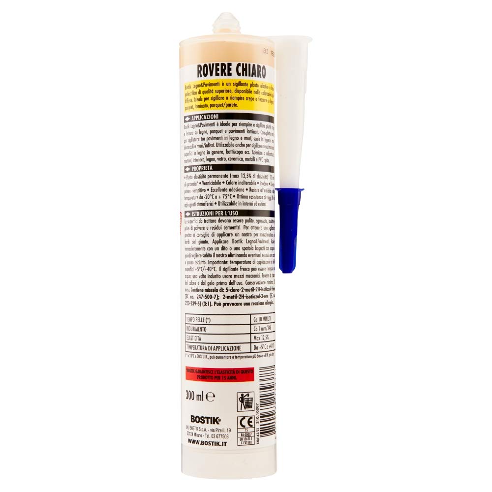 Thumbnail 1 de Bostik Legno&Pavimenti Sigillante Rovere Chiaro, cartuccia 300 ml
