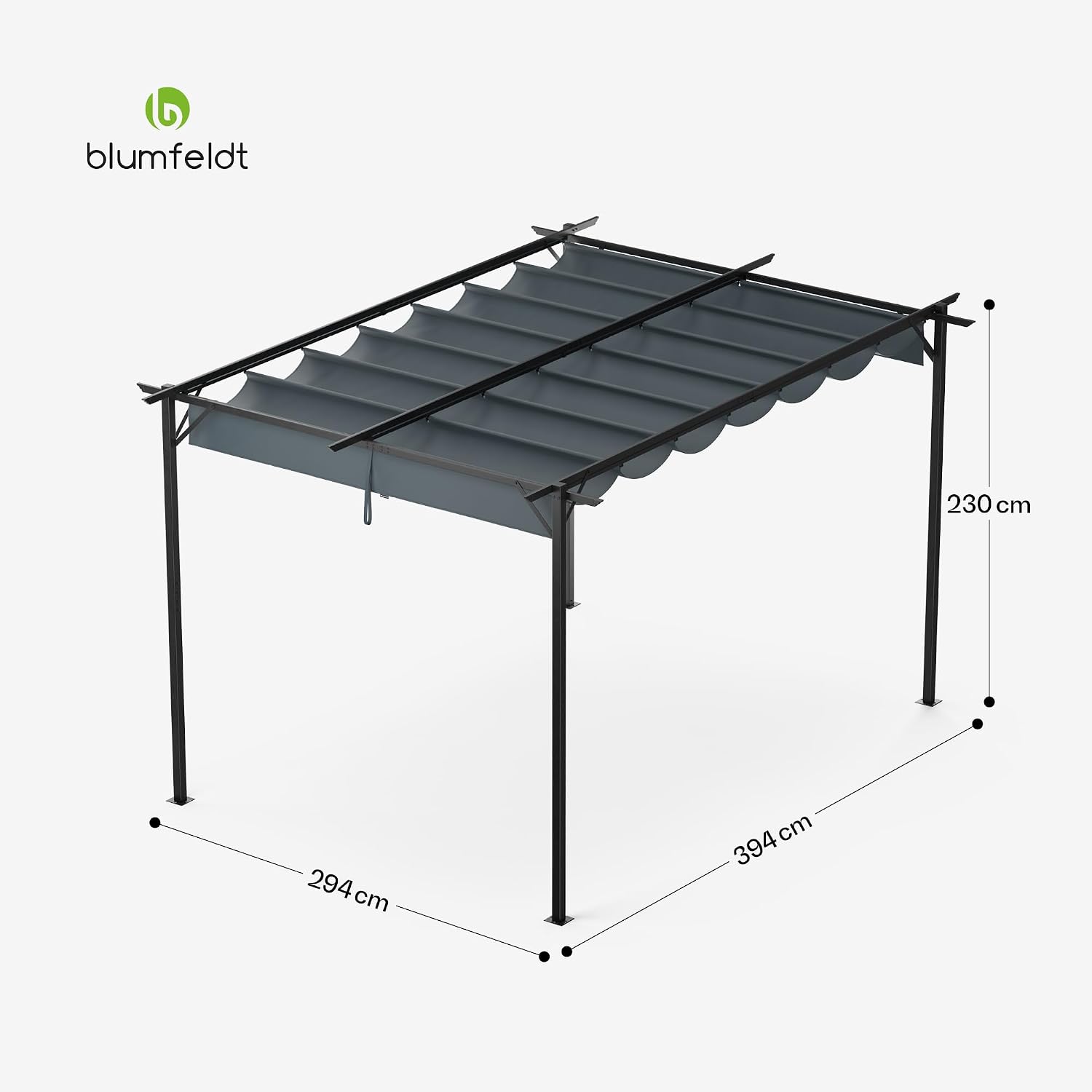 Thumbnail 6 de blumfeldt Pantheon Robust – pergola 3 × 4 m z wodoodpornym dachem