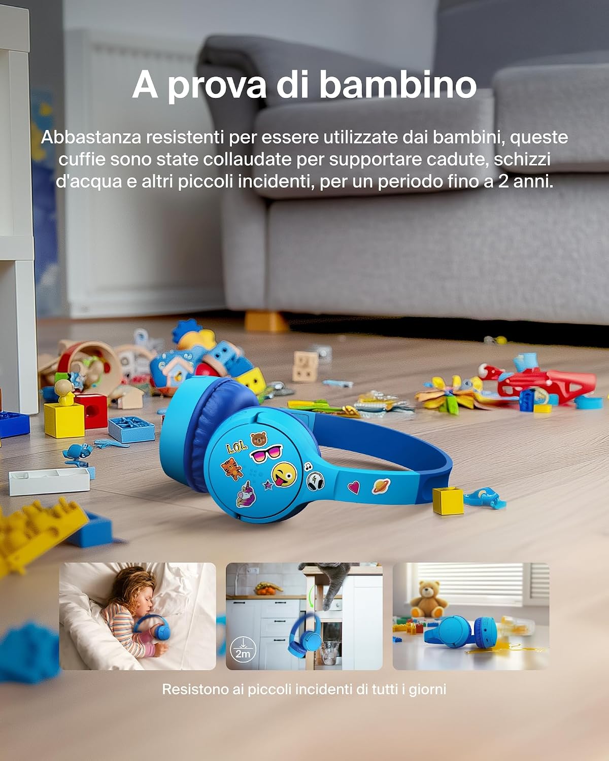 Thumbnail 4 de Belkin SoundForm Mini cuffie wireless per bambini 30 h