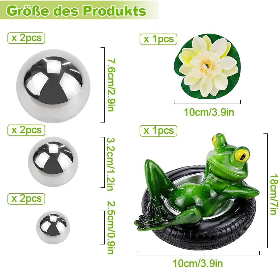 Detalle 2 de Fosoloni Miniteich Deko Set mit 8 Teilen