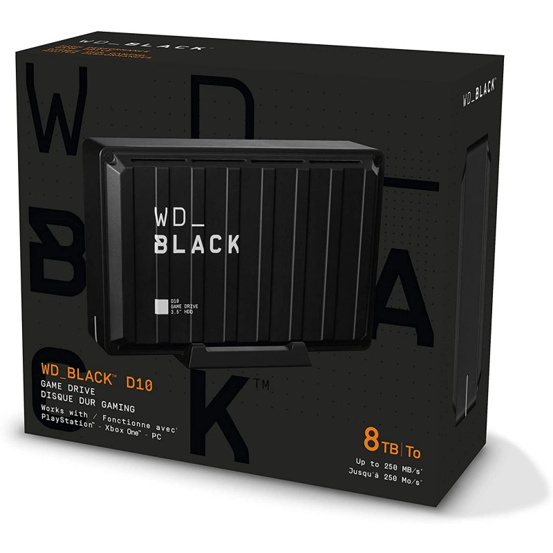 Detalle de WD Black D10 Game Drive 8TB USB 3.2 — Disco duro externo