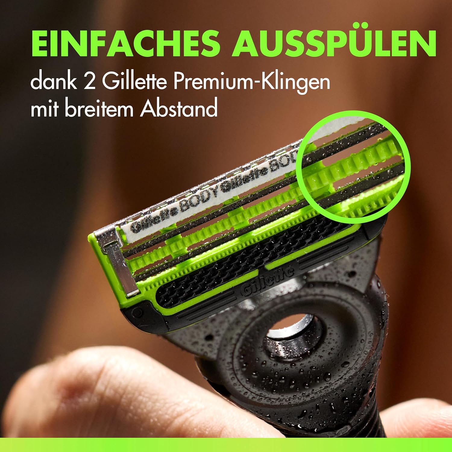 Detalle de GilletteLabs Body & Intimate Herren Rasierklingen – 8 Original Ersatzklingen für Intimrasur