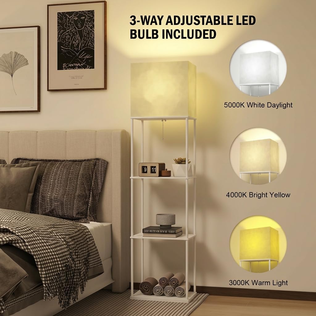 Thumbnail 1 de Shelf Floor Lamp, 4 Tiers