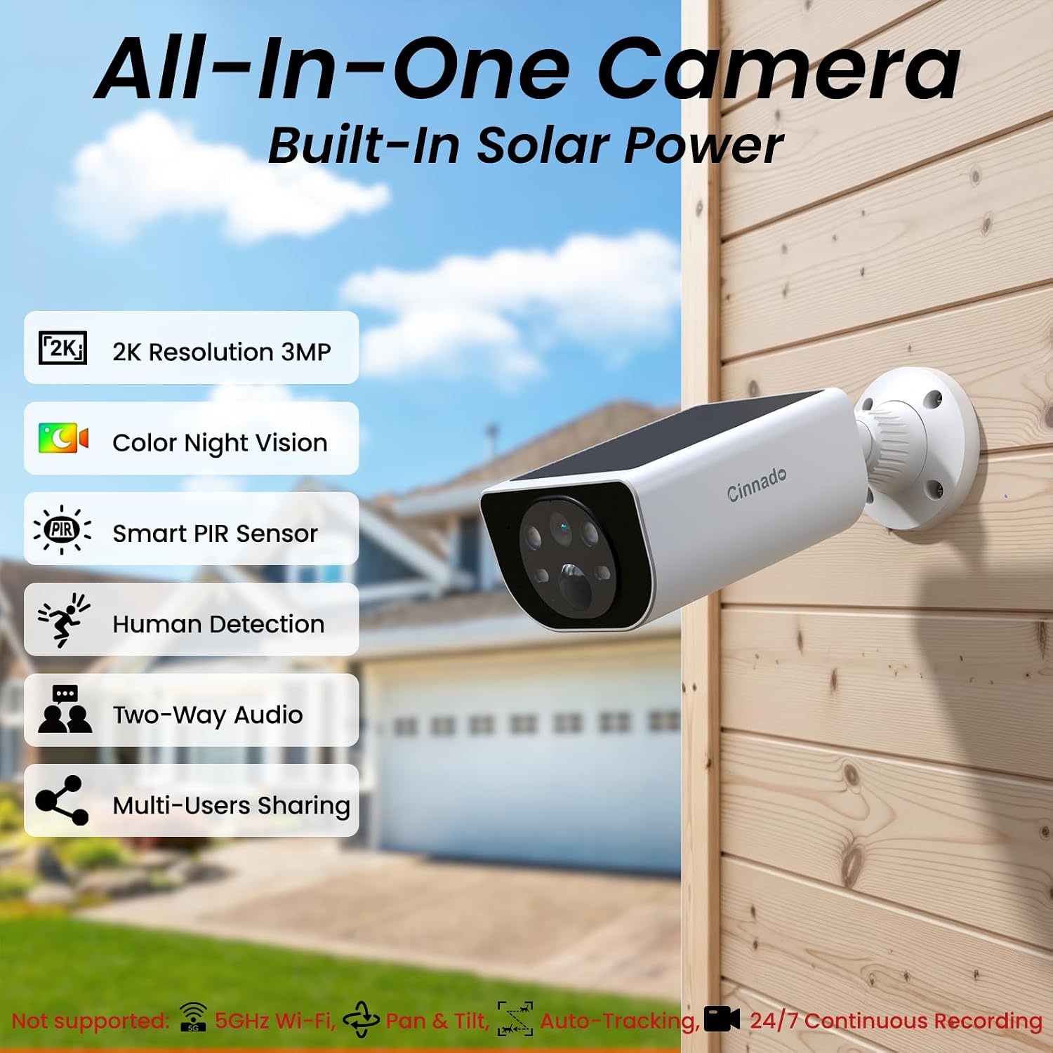 Thumbnail 1 de Cinnado Wireless Outdoor Security Camera System (S1 4 Pack)