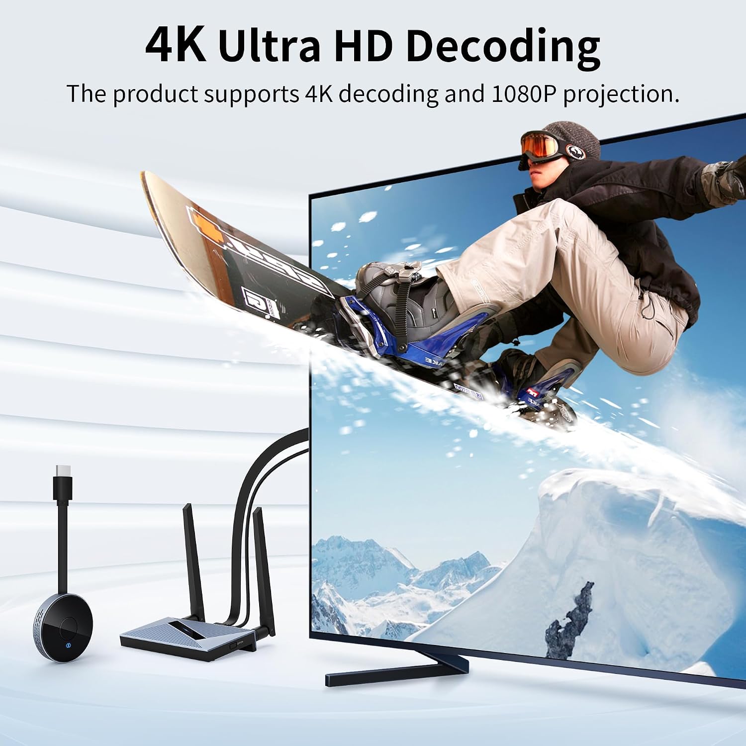 Detalle de Wireless HDMI Transmitter and Receiver with 4K Decoding