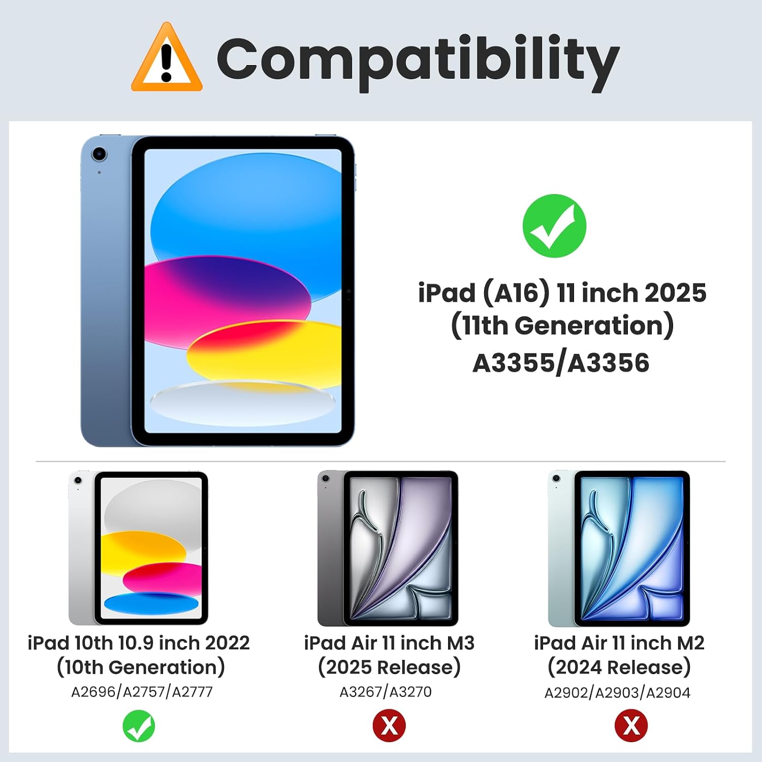 Thumbnail 1 de MoKo Case for New iPad (A16) 11th Gen 2025 / 10th Gen 2022 – Translucent Frosted Back, Auto Wake/Sleep, Touch ID Support