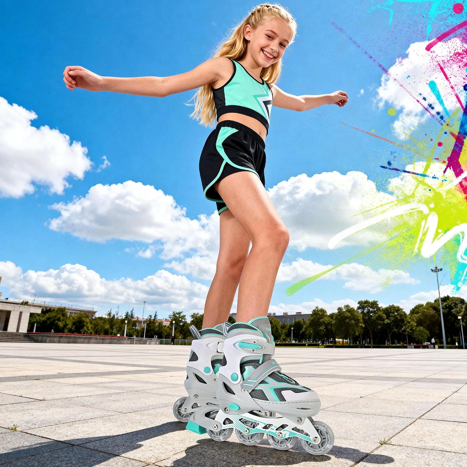 Thumbnail 6 de 2PM SPORTS Torinx Adjustable Inline Skates with Light-Up Wheels and Triple Closure