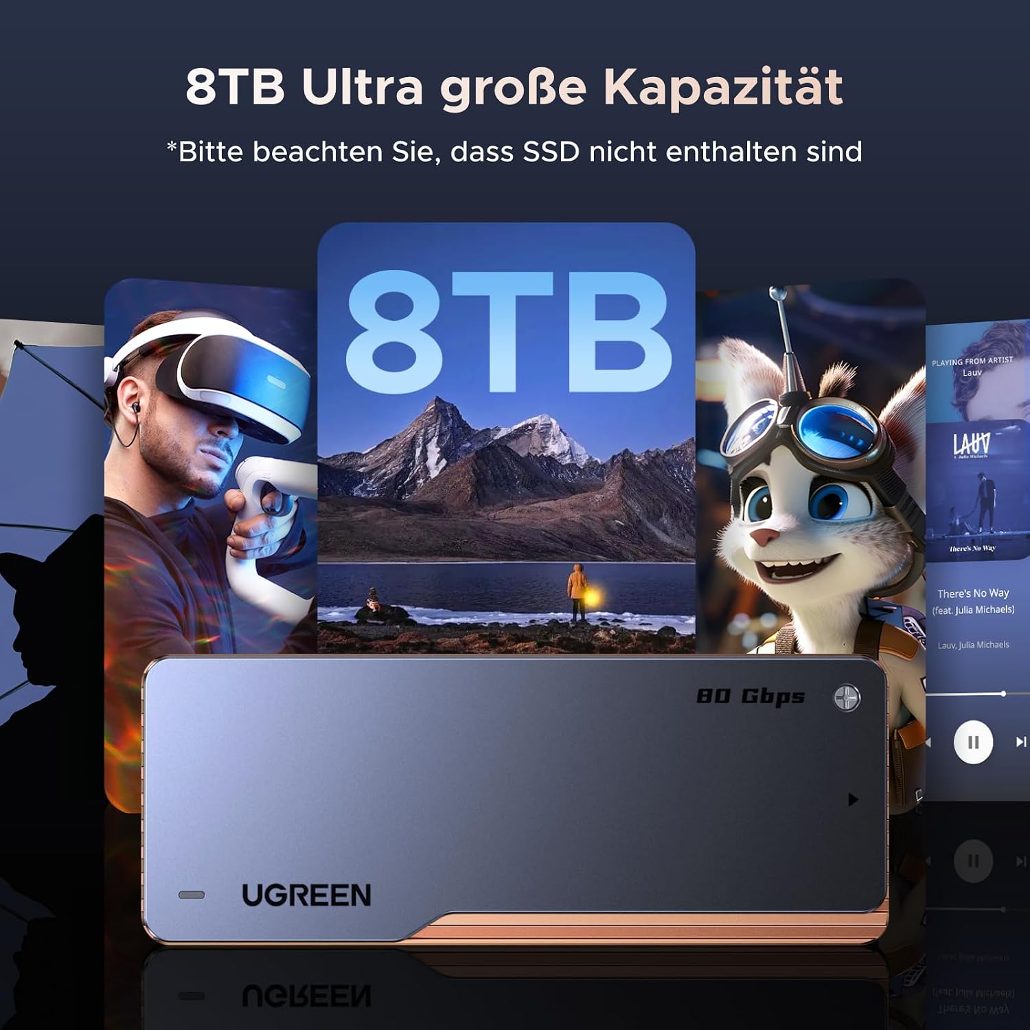 Thumbnail 4 de UGREEN 80Gbps M2 NVMe Gehäuse