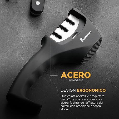 Detalle de MasterPRO FOODIES COLLECTION - Afilador de Cuchillos 🍴 Ergonómico y Antiadherente