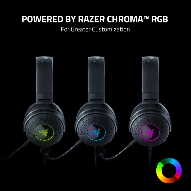 Detalle 2 de Razer Kraken V3 Hypersense 🎧 Auriculares Gaming Negros