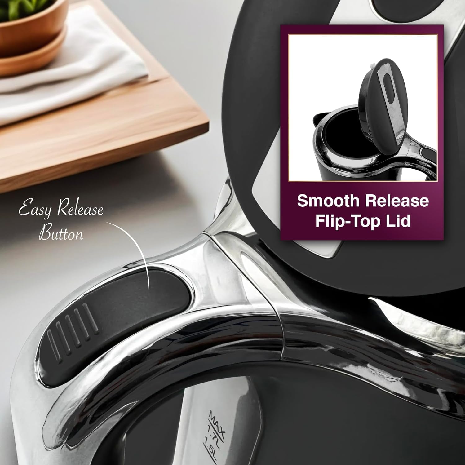 Thumbnail 6 de Andrew James Fast Boil Electric Kettle (Lumiglo) 1.7L, Cordless 3000W with Reusable Filter