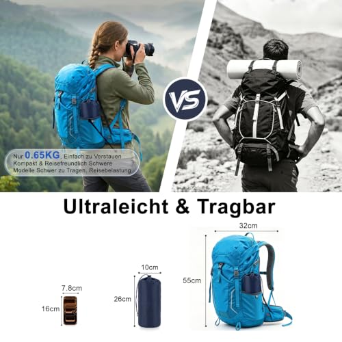 Detalle de AMZBOSS Isomatte Camping 195 x 65 cm – Ultraleicht, wasserdicht und selbstaufblasend