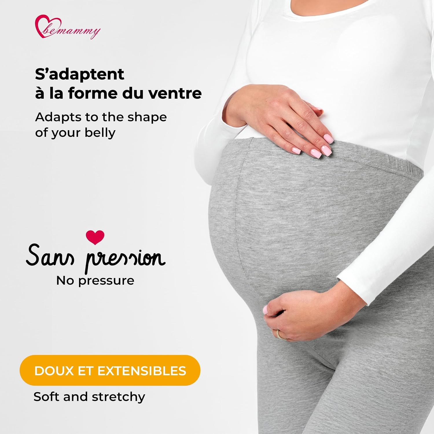 Detalle 2 de Be Mammy BE20-257 Legging de grossesse long đ€°