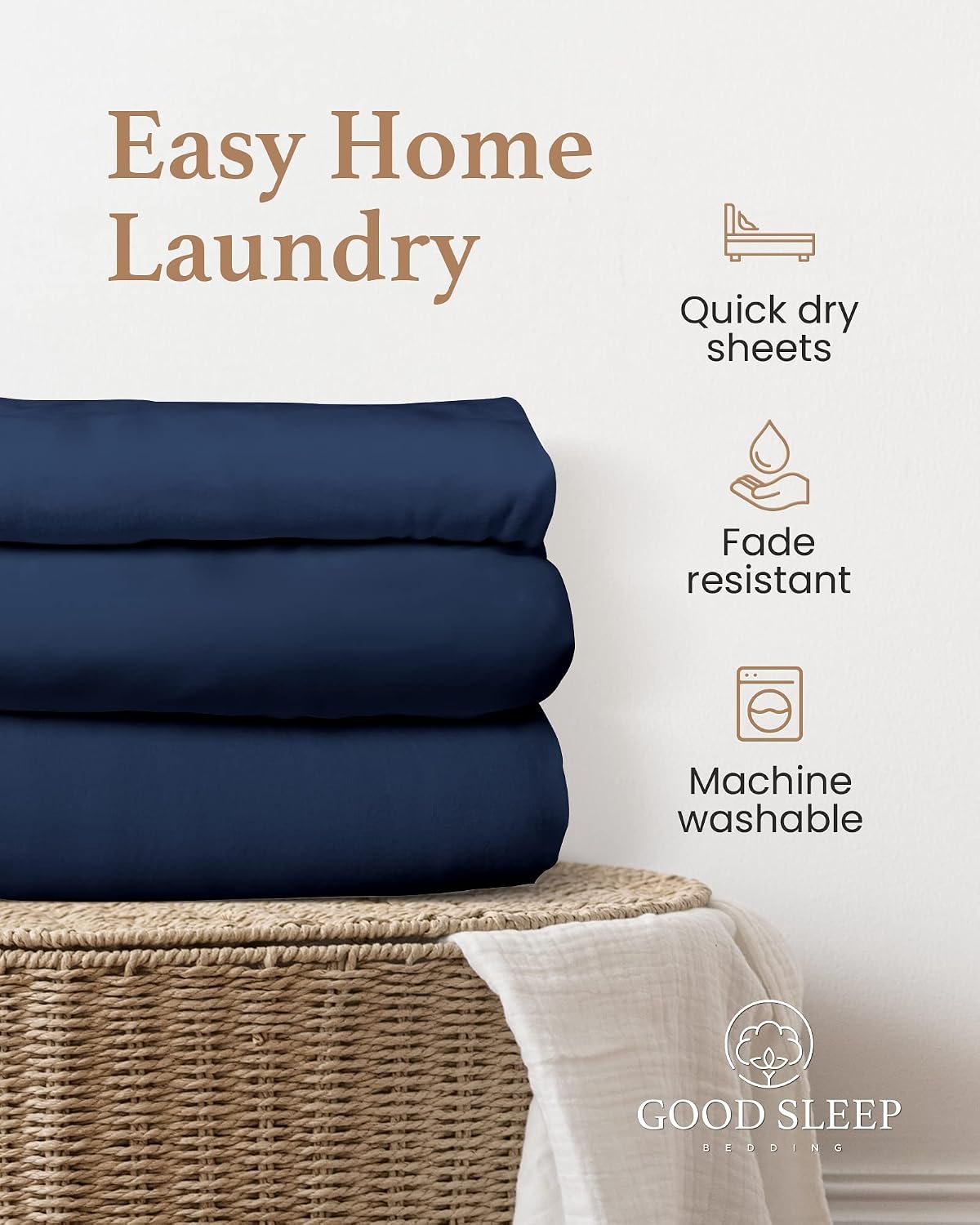 Thumbnail 6 de Good Sleep Bedding FO-GSB-USA-14 King Fitted Sheet, Egyptian Cotton, 800 Thread Count