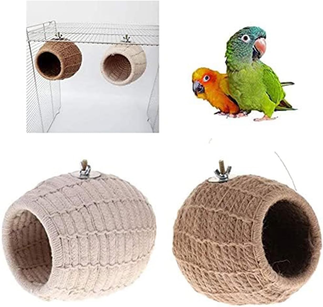 Thumbnail 4 de ZYYRSS Bird Breeding Nest: Warm Rope Bed House for Small to Medium Birds