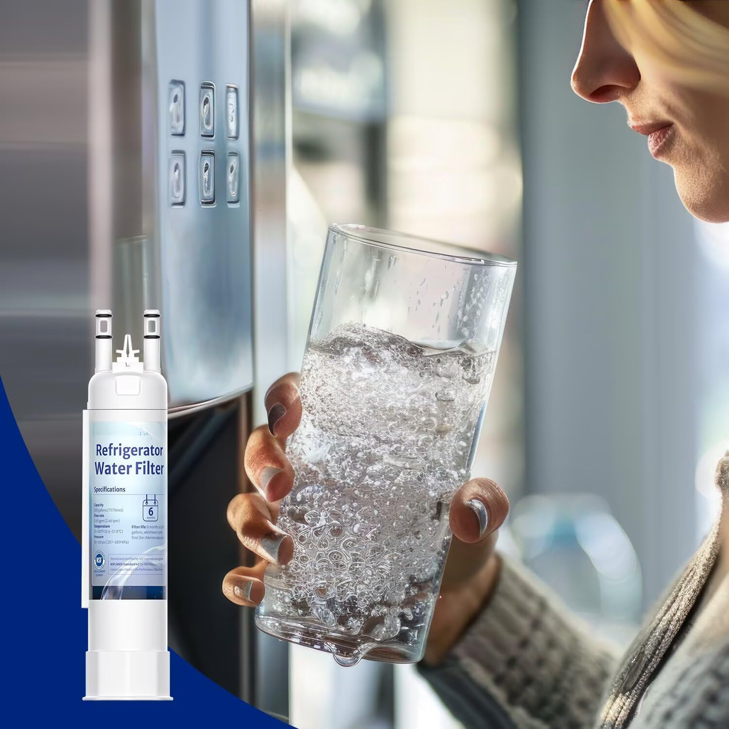 Thumbnail 5 de Sensiblopt HP010 Refrigerator Water Filter Replacement, Carbon Fiber, NSF/ANSI 42