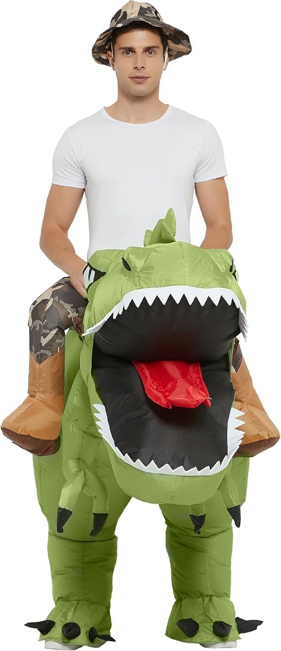 Detalle de Inflatable Riding T-Rex Costume for Adults