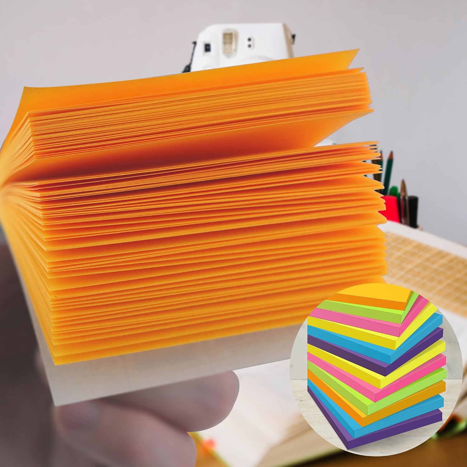Thumbnail 5 de OHOME Sticky Notes-OHOME-01 3 x 3-Inch Colorful Self-Stick Note Pads