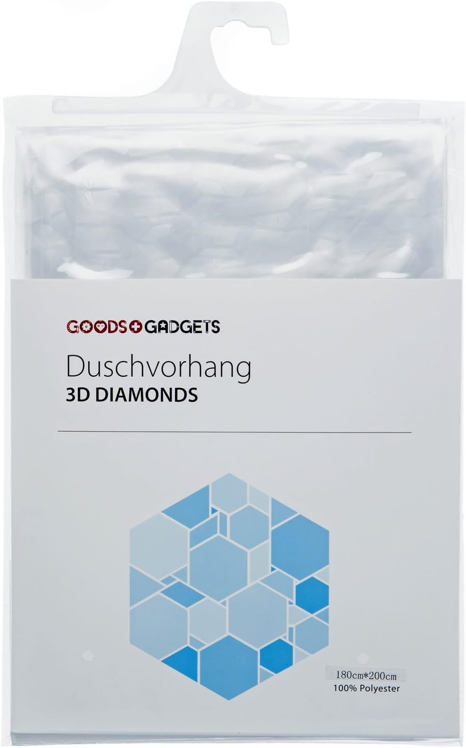 Detalle de GOODS+GADGETS duschdraperi, transparent och mögelresistent