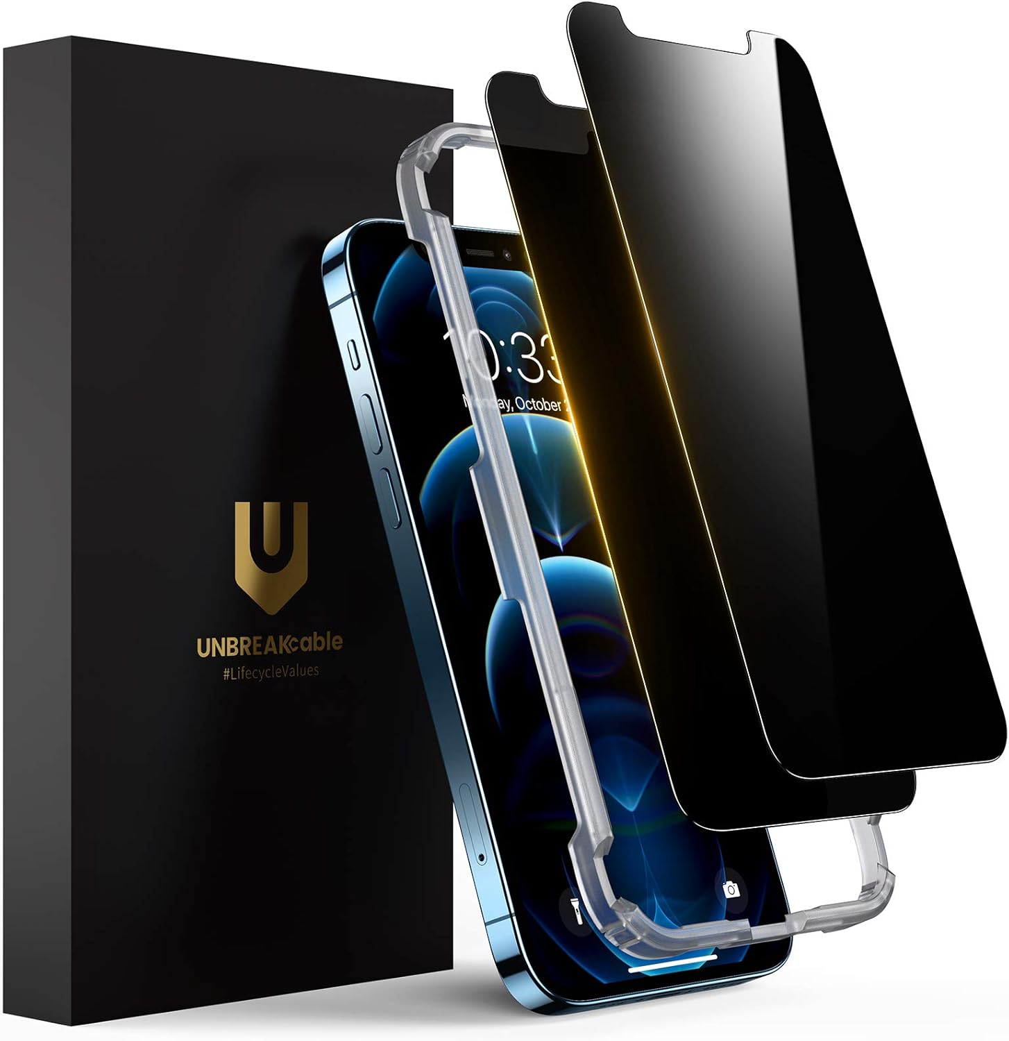 UNBREAKcable Protector Privacidad iPhone 12 2 unidades