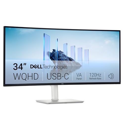 Detalle de Dell 34 Monitor S3425DW: 120Hz VA display with Eye Comfort and USB-C connectivity