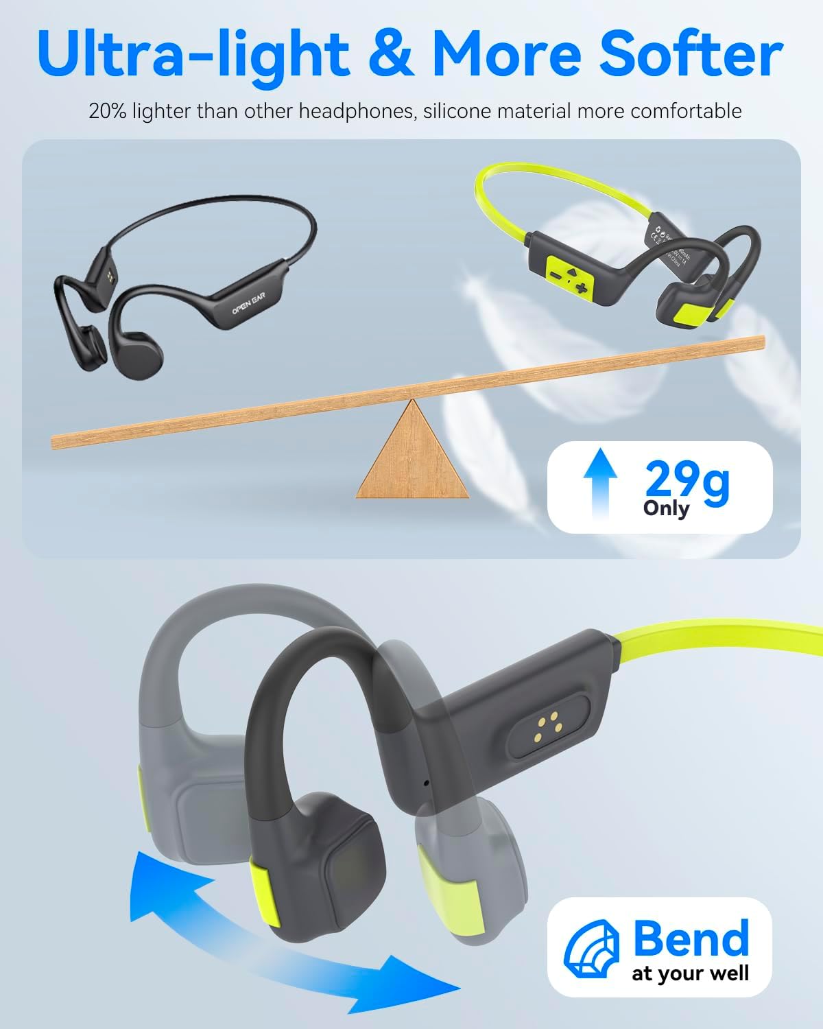 Thumbnail 5 de MONODEAL Auriculares conducción ósea Bluetooth 5.4 IP68