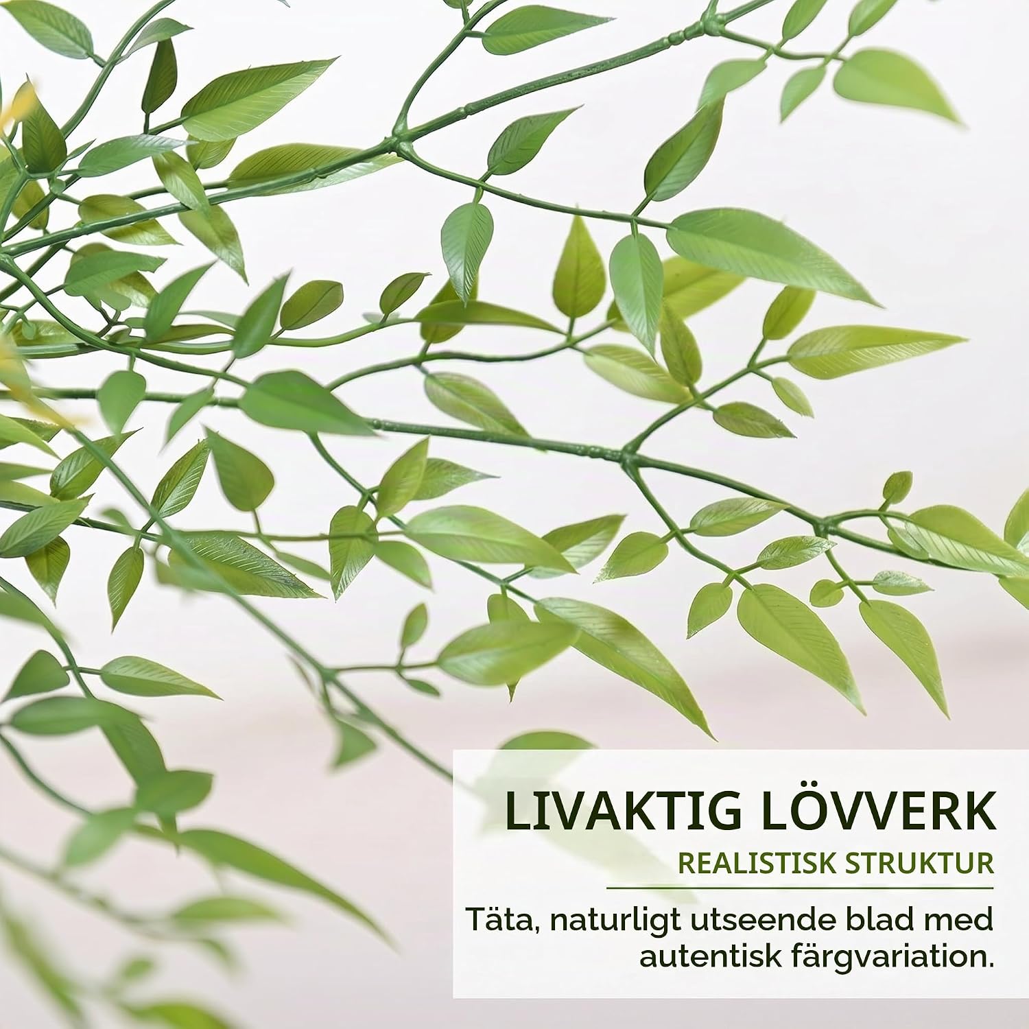 Detalle 2 de ZKIODV Nandi-I21-Grün konstgjort prydnadsträd, 210 cm med gröna blad