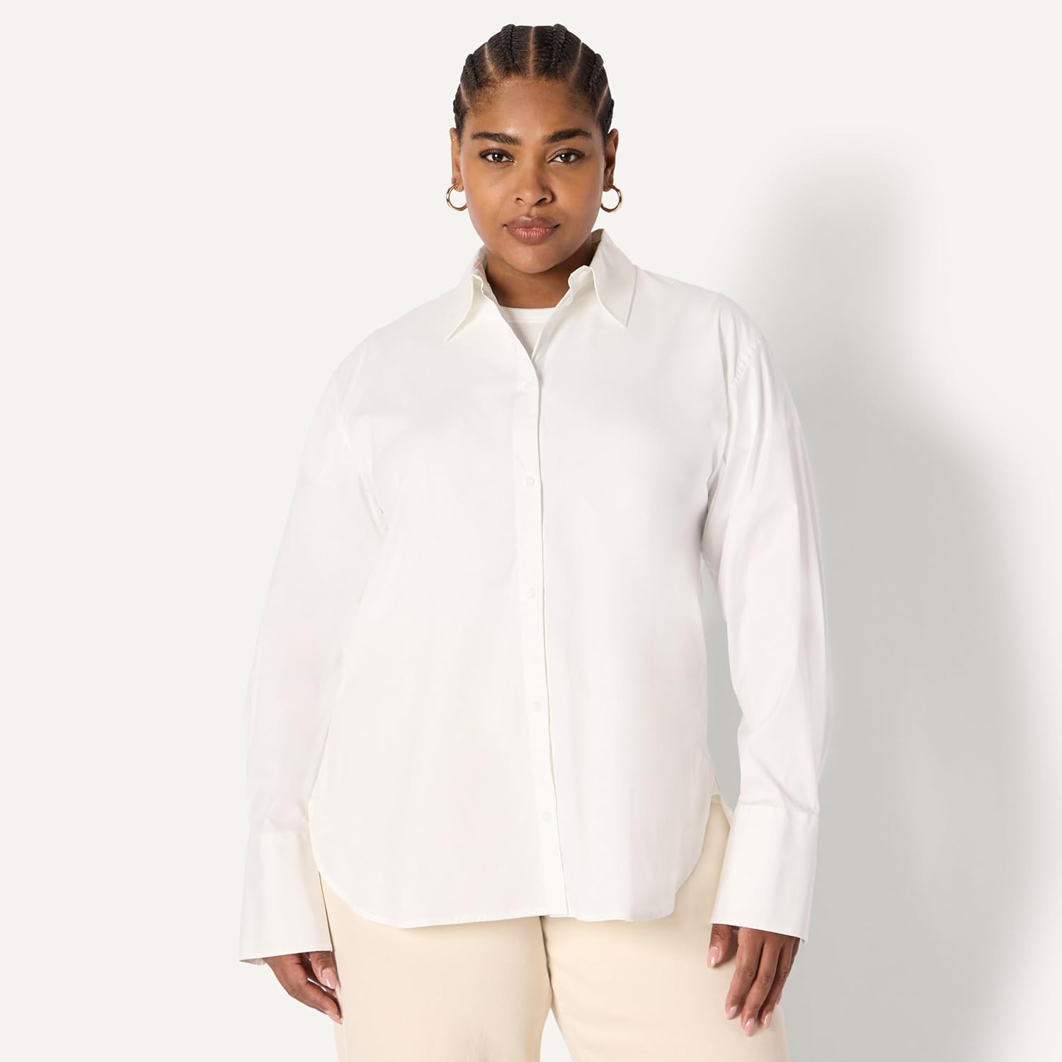 Thumbnail 5 de Amazon Essentials Women’s Oversized-Fit Cotton Stretch Poplin Button-Down Dress Shirt
