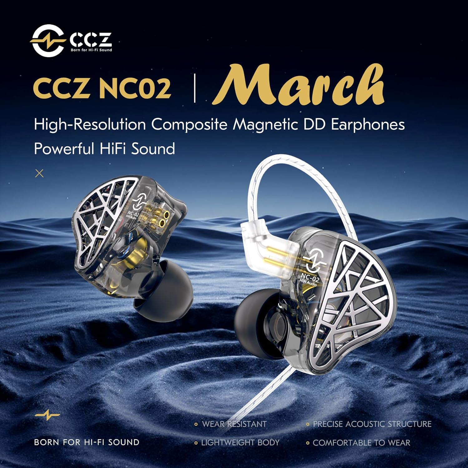 Thumbnail 1 de Yinyoo CCZ NC02 wired in-ear headphones with 3.5mm jack