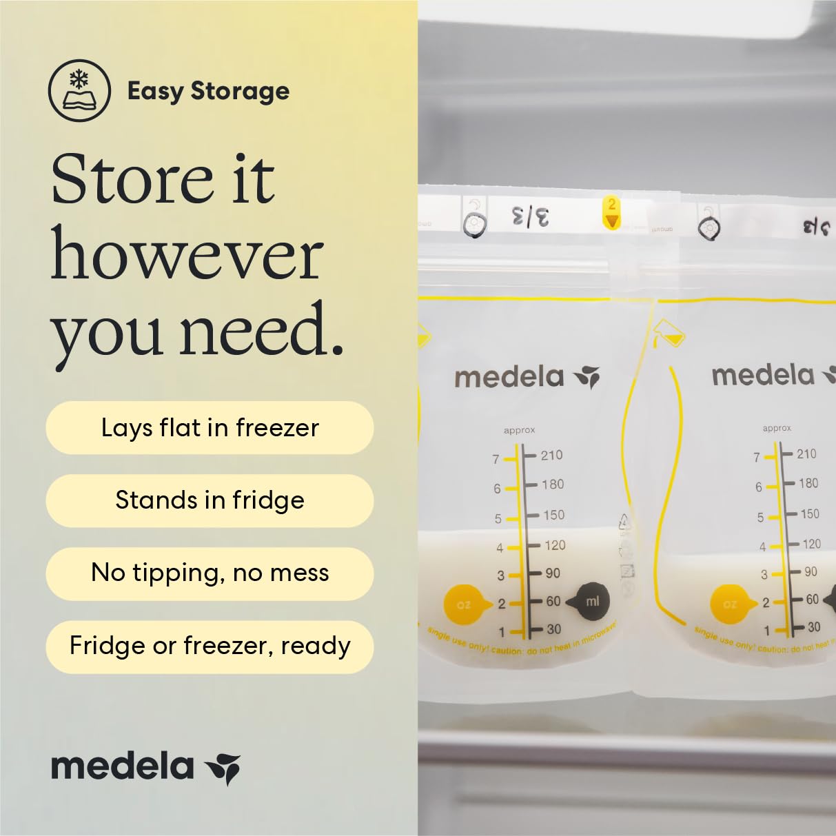 Thumbnail 6 de Medela Easy Pour Breastmilk Storage Bags 100 count
