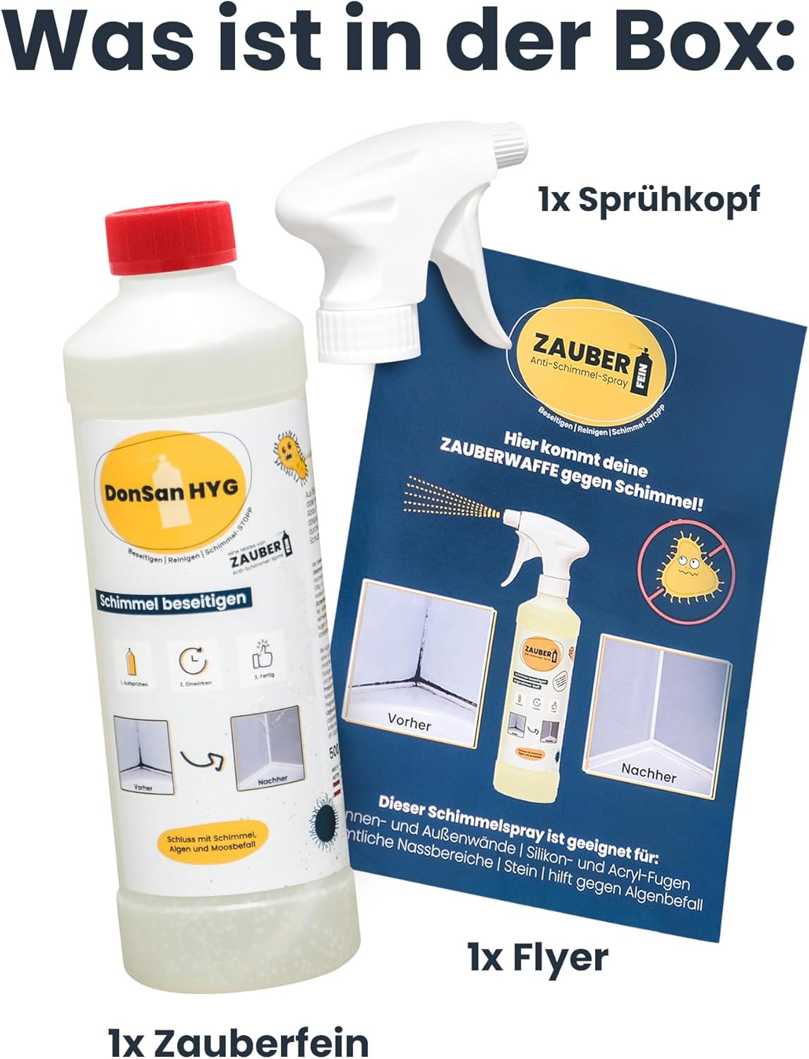 Thumbnail 6 de Zauberfein Schimmelentferner Spray 500 ml – schnelles Anti-Schimmel Desinfektionsmittel für Bad & Keller