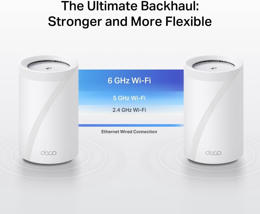 Thumbnail 5 de TP-Link Deco BE68 Wi‑Fi 7 Mesh WLAN Set (2er Pack) – BE14000 mit 10G-/2,5G-Ports und MLO