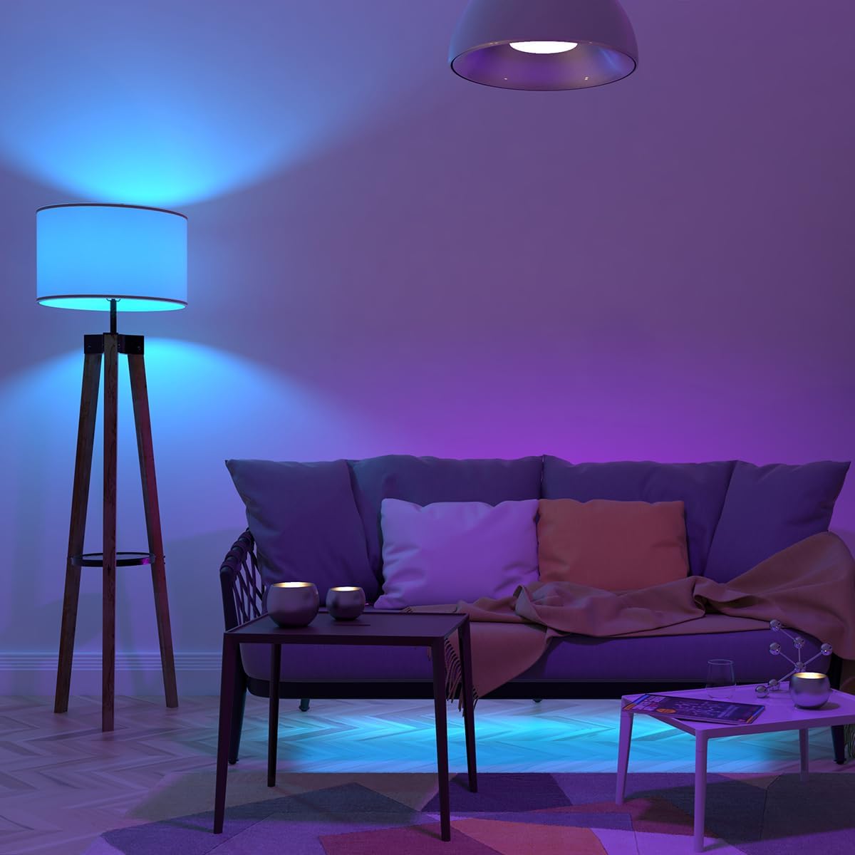 Thumbnail 5 de Lepro 9W E27 LED Lampe mit Bluetooth App-Steuerung – RGBW, 16 Farben, 2700K–Kaltweiß, dimmbar, Gruppensteuerung