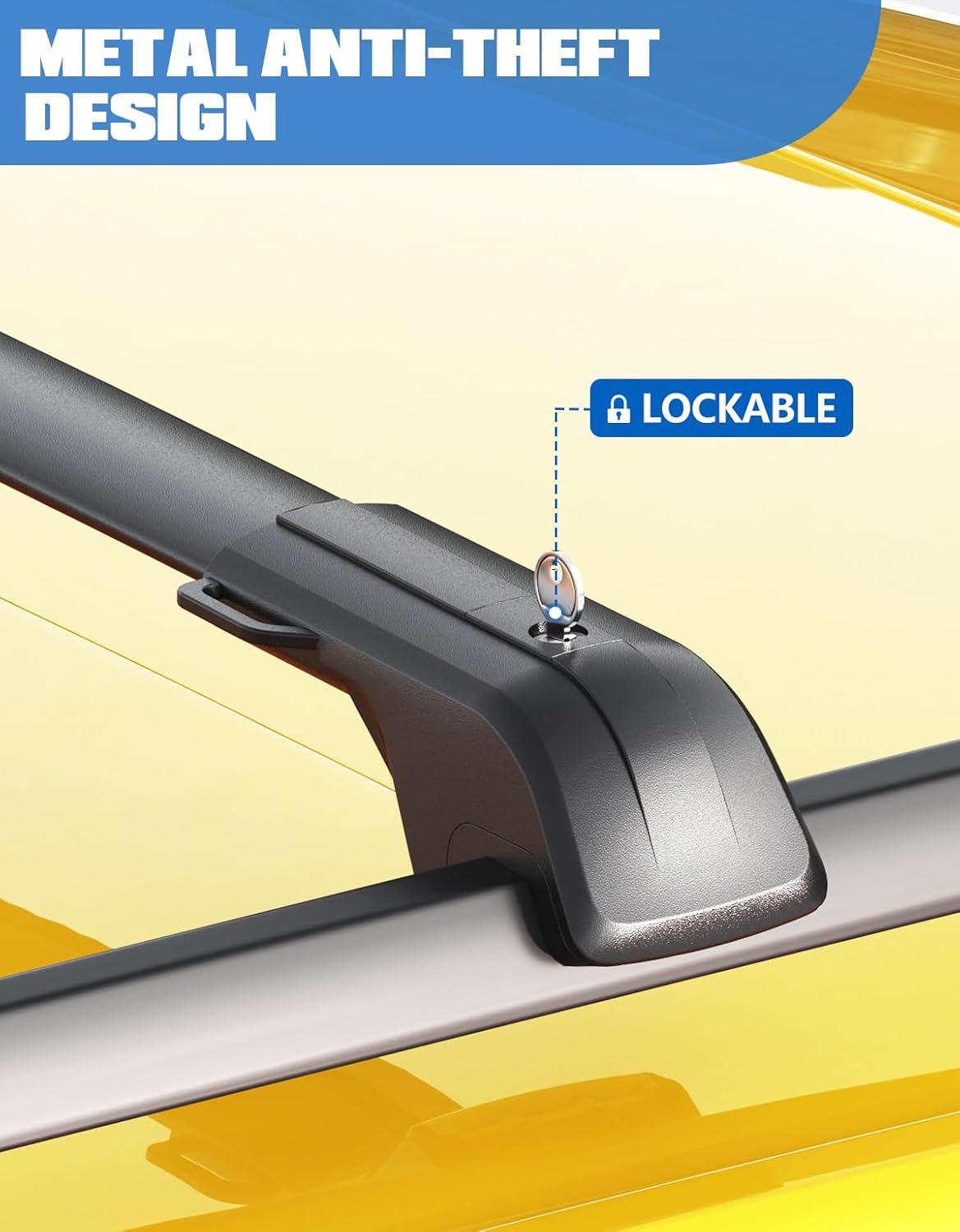 Thumbnail 5 de FengYu 330lb Lockable Roof Rack Cross Bars for Hyundai Santa Fe (2024-2026) - Heavy Duty Aluminum, Anti-Theft