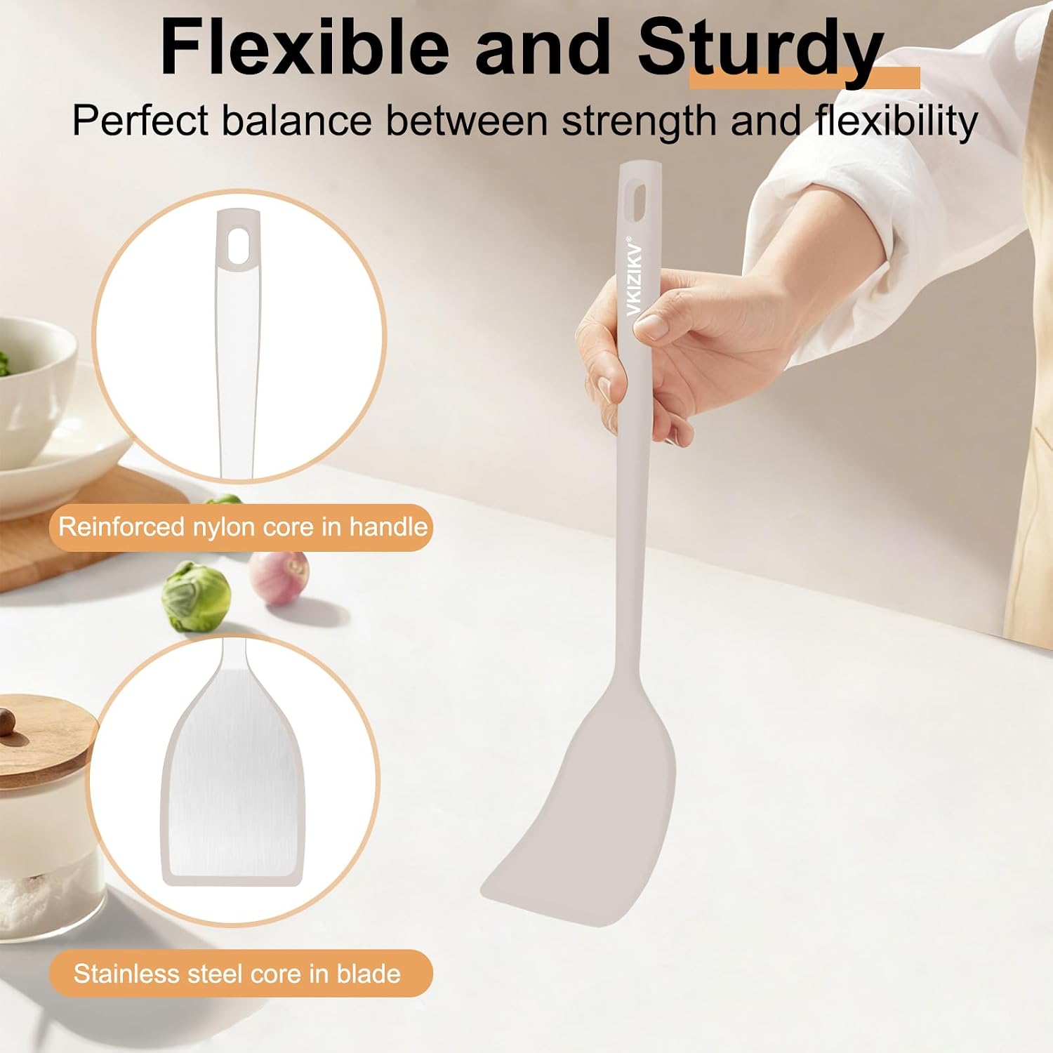 Detalle 1 de VKIZIKV Silicone Spatula Set, 4-Piece