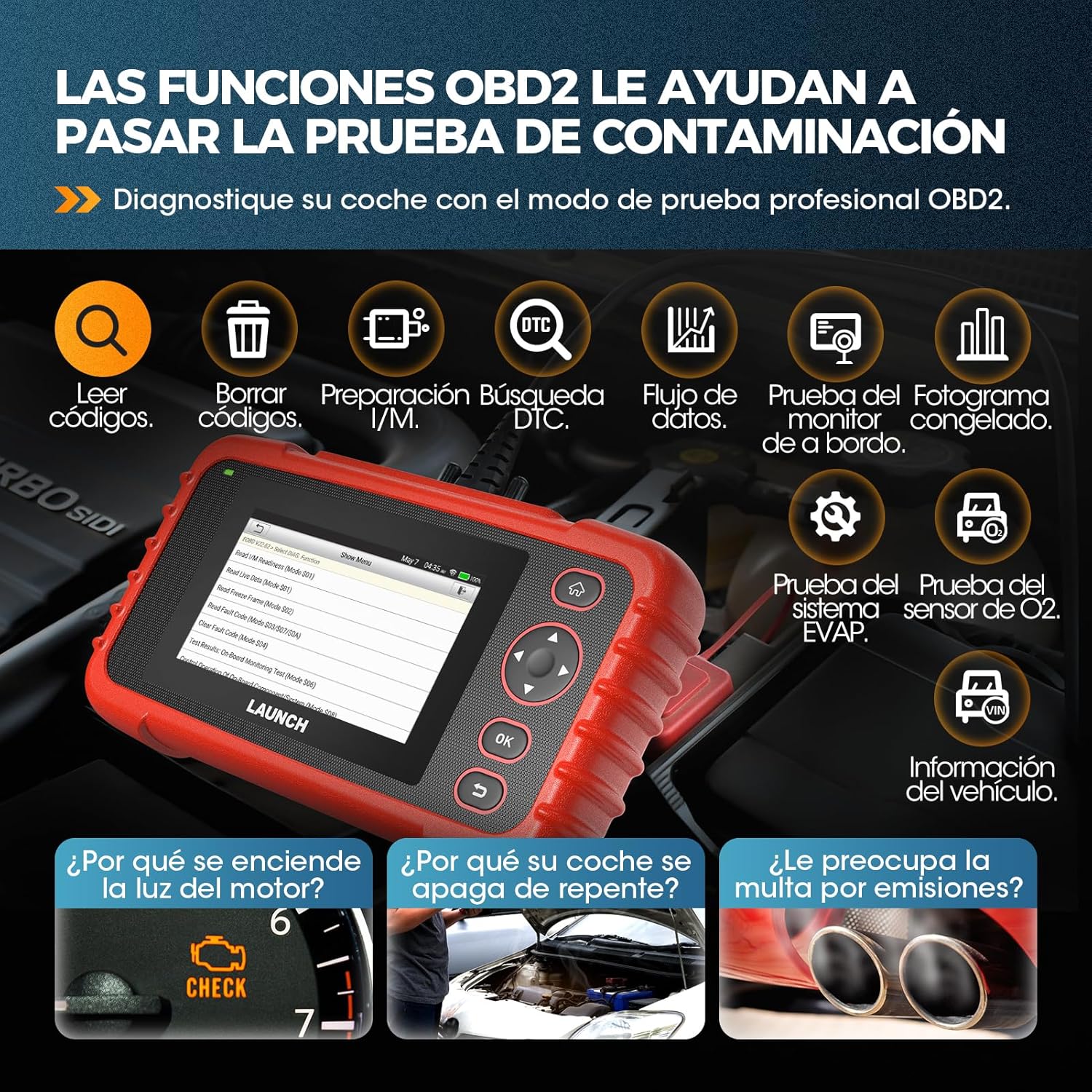 Thumbnail 2 de Launch CRP123X V3.0 OBD2 Diagnóstico Multimarcas