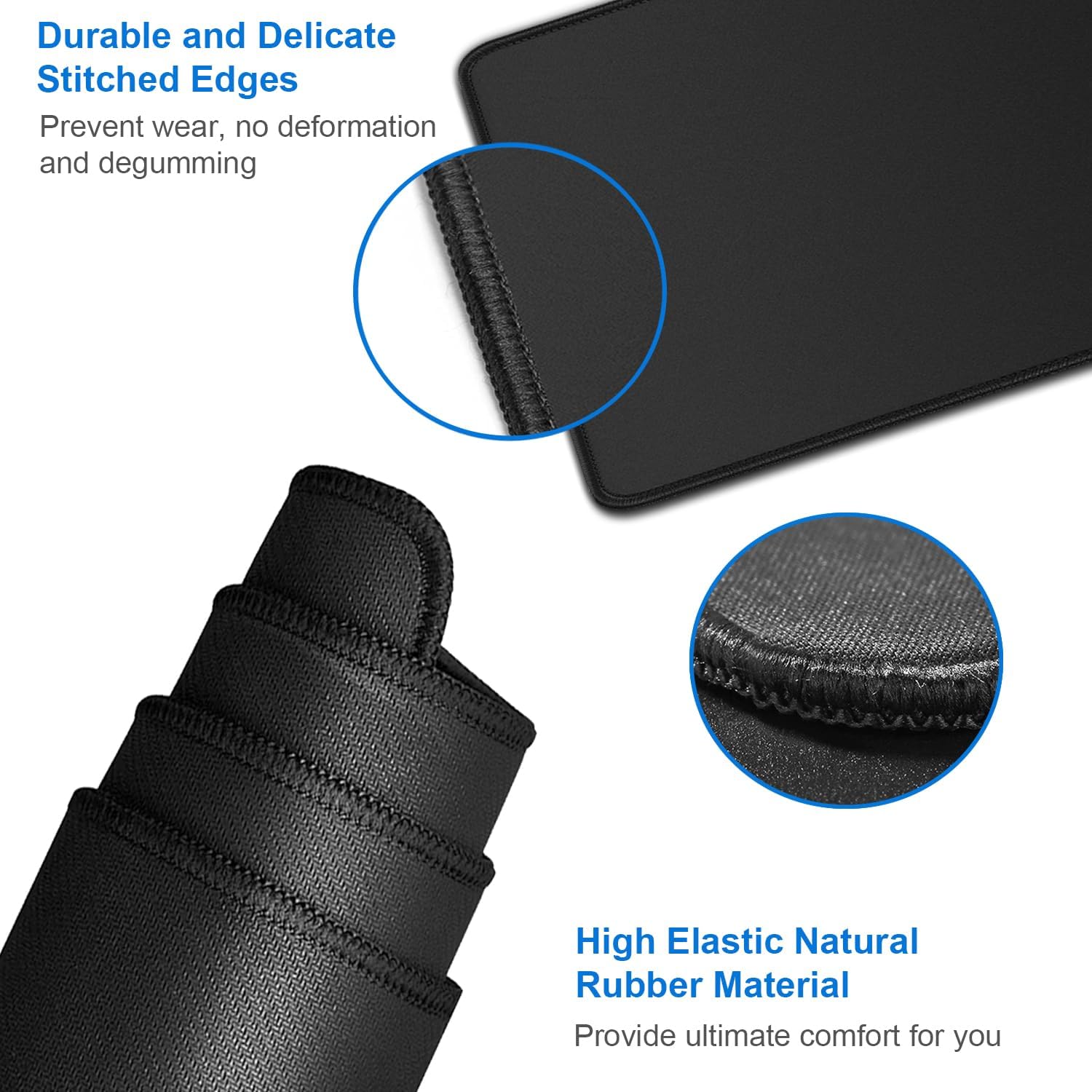 Thumbnail 4 de Naukay RT-006 Extended Gaming Mouse Pad, 31.5 x 15.7 in, Lycra, Black