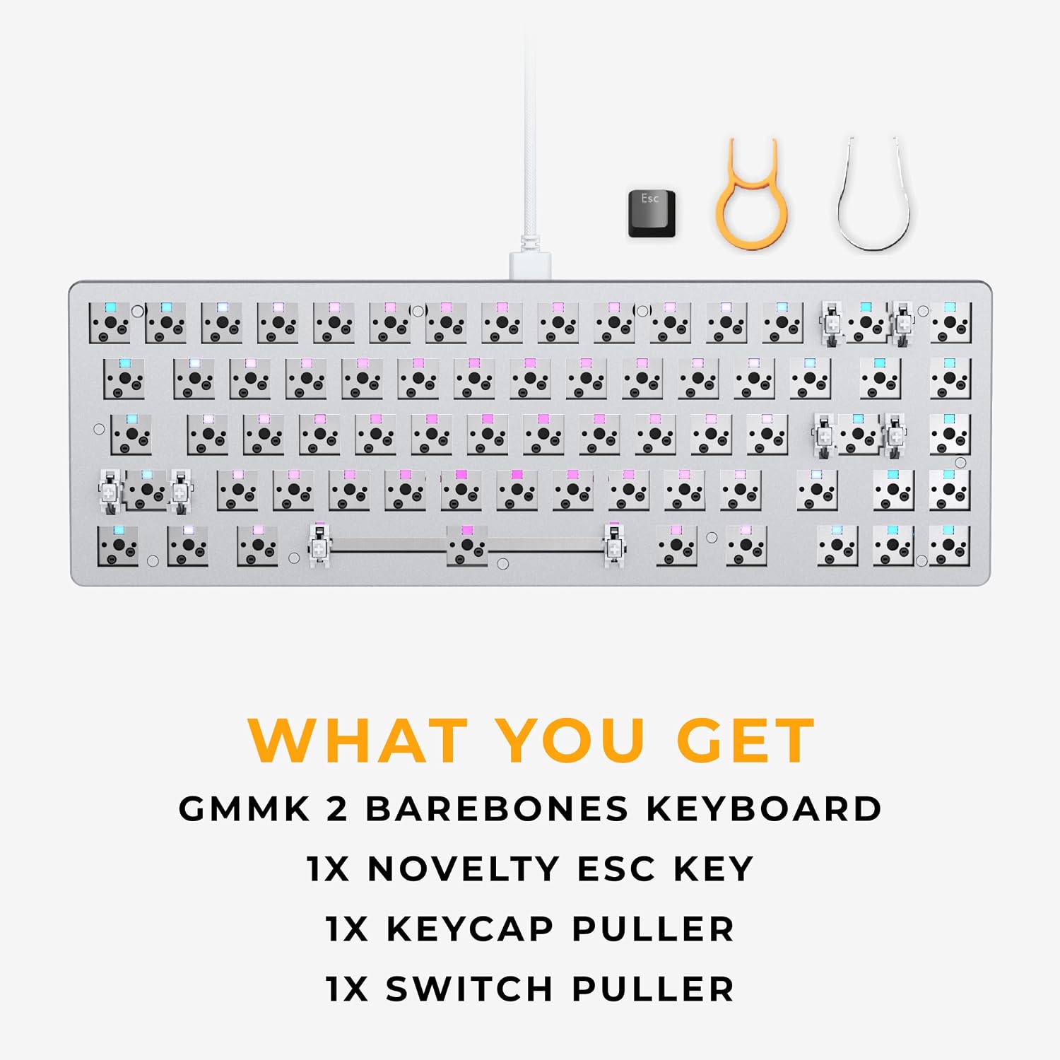 Thumbnail 6 de GLORIOUS GLO-GMMK2-65-RGB-W GMMK 2 Compact 65% Barebones Keyboard