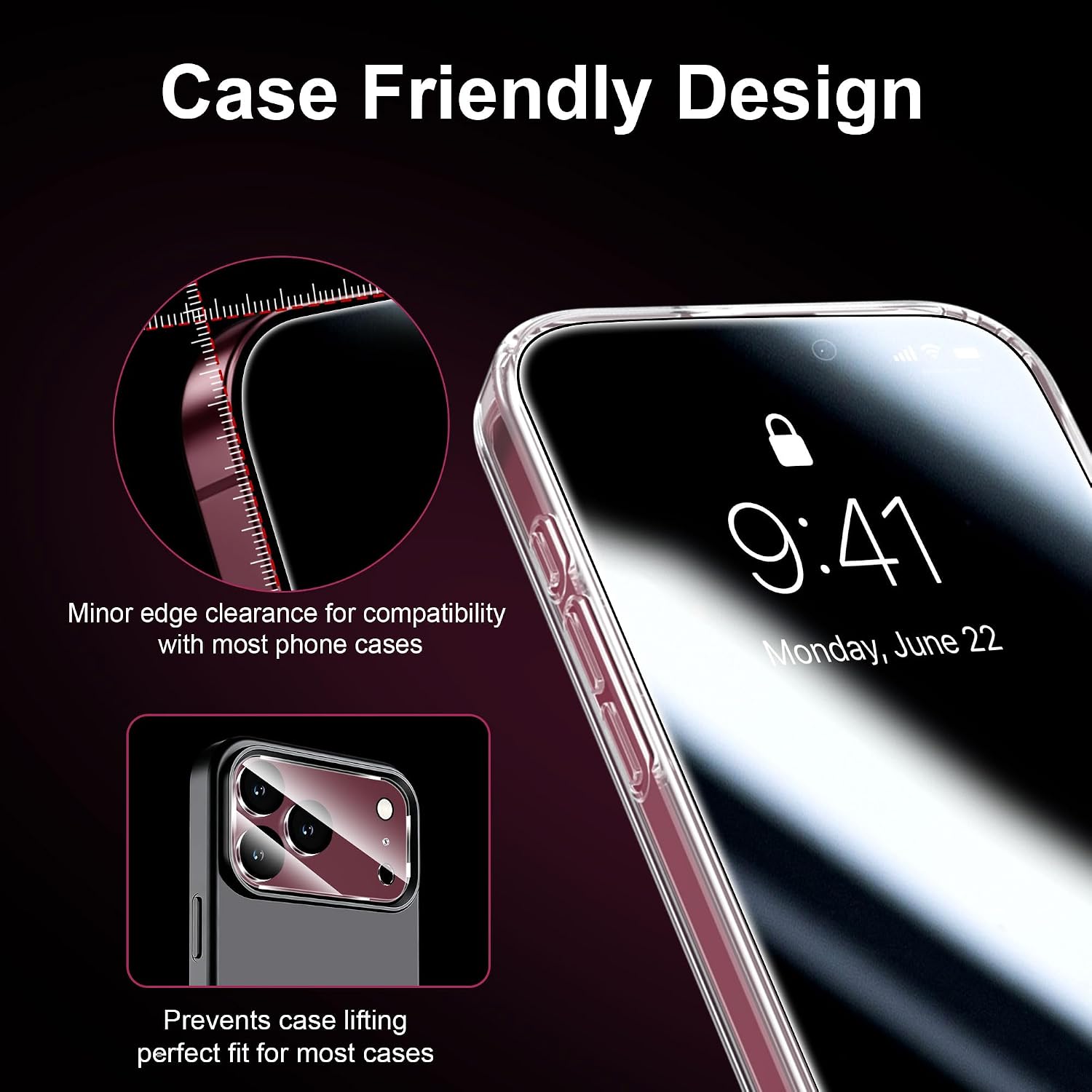 Thumbnail 6 de QHOHQ iPhone 18 Pro Max 6.9 Inch Privacy Screen Protector, 9H+ Glass