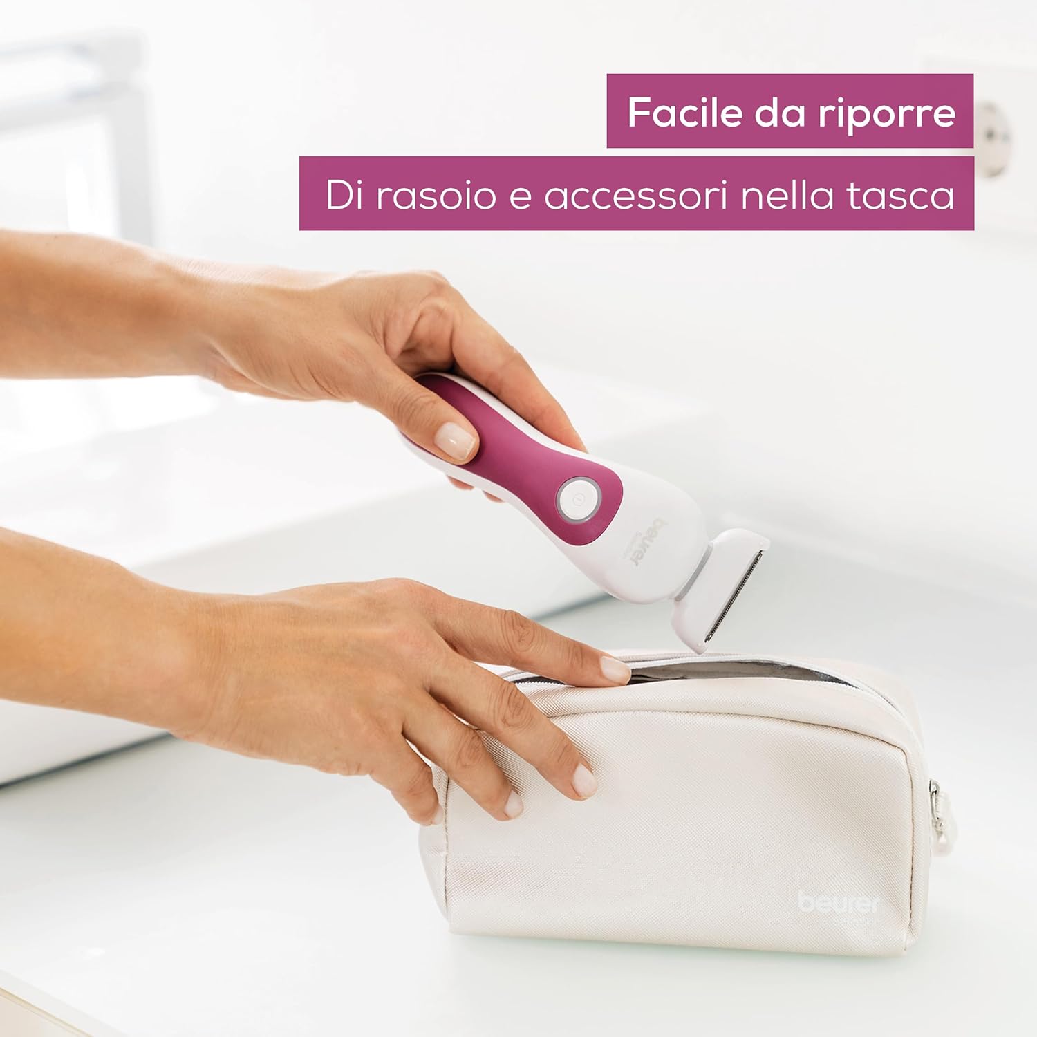 Detalle de Beurer HL 36: rasoio Wet&Dry con luce LED e accessori peeling