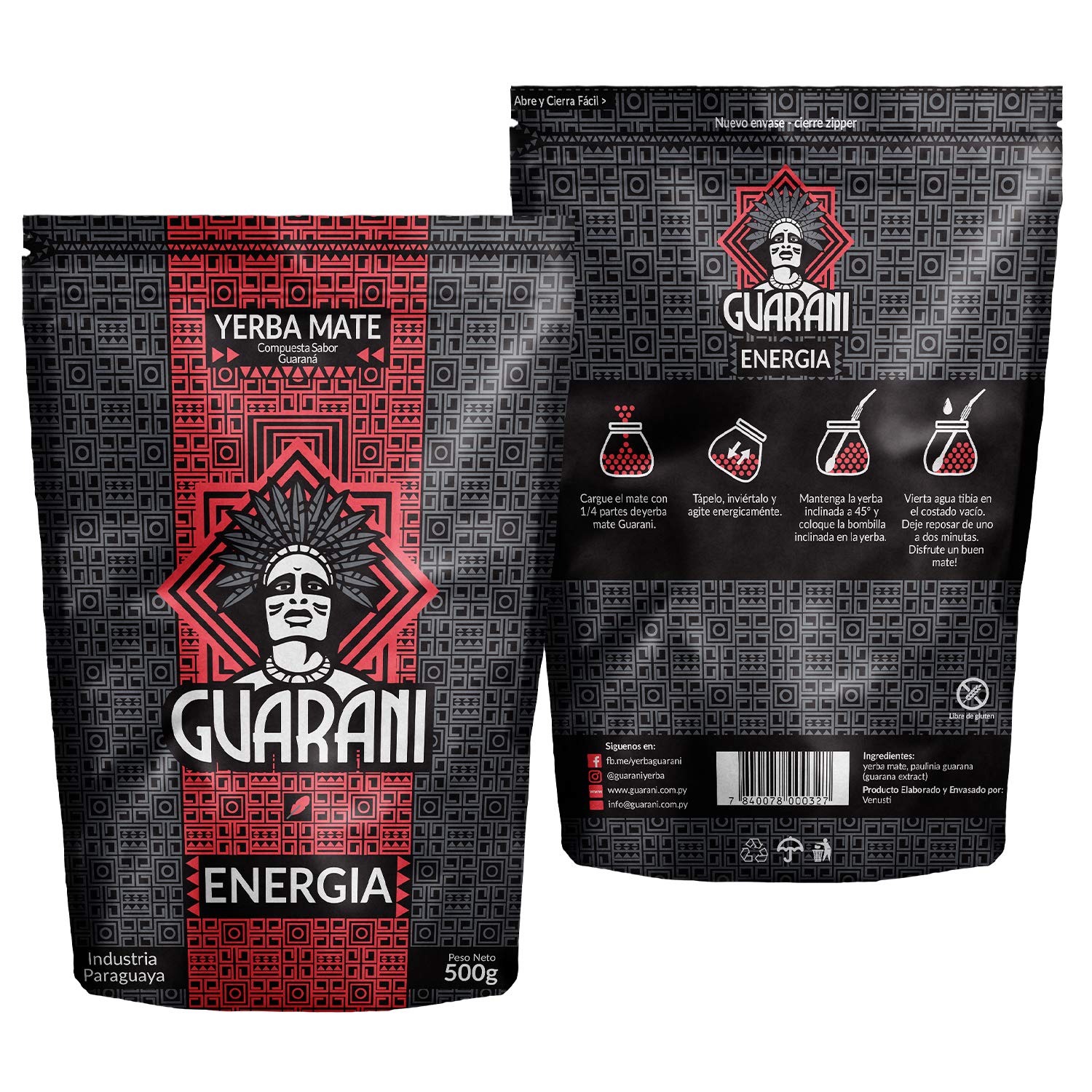 Thumbnail 2 de Mate Tee Guarani „Energia“ mit Guarana (500 g) – traditioneller Mate aus Paraguay
