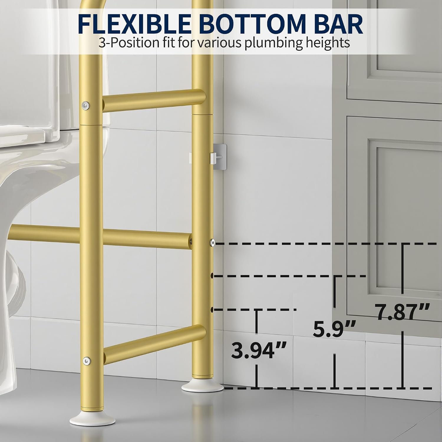 Detalle de GloTika Over-Toilet Storage Rack, 3-Tier