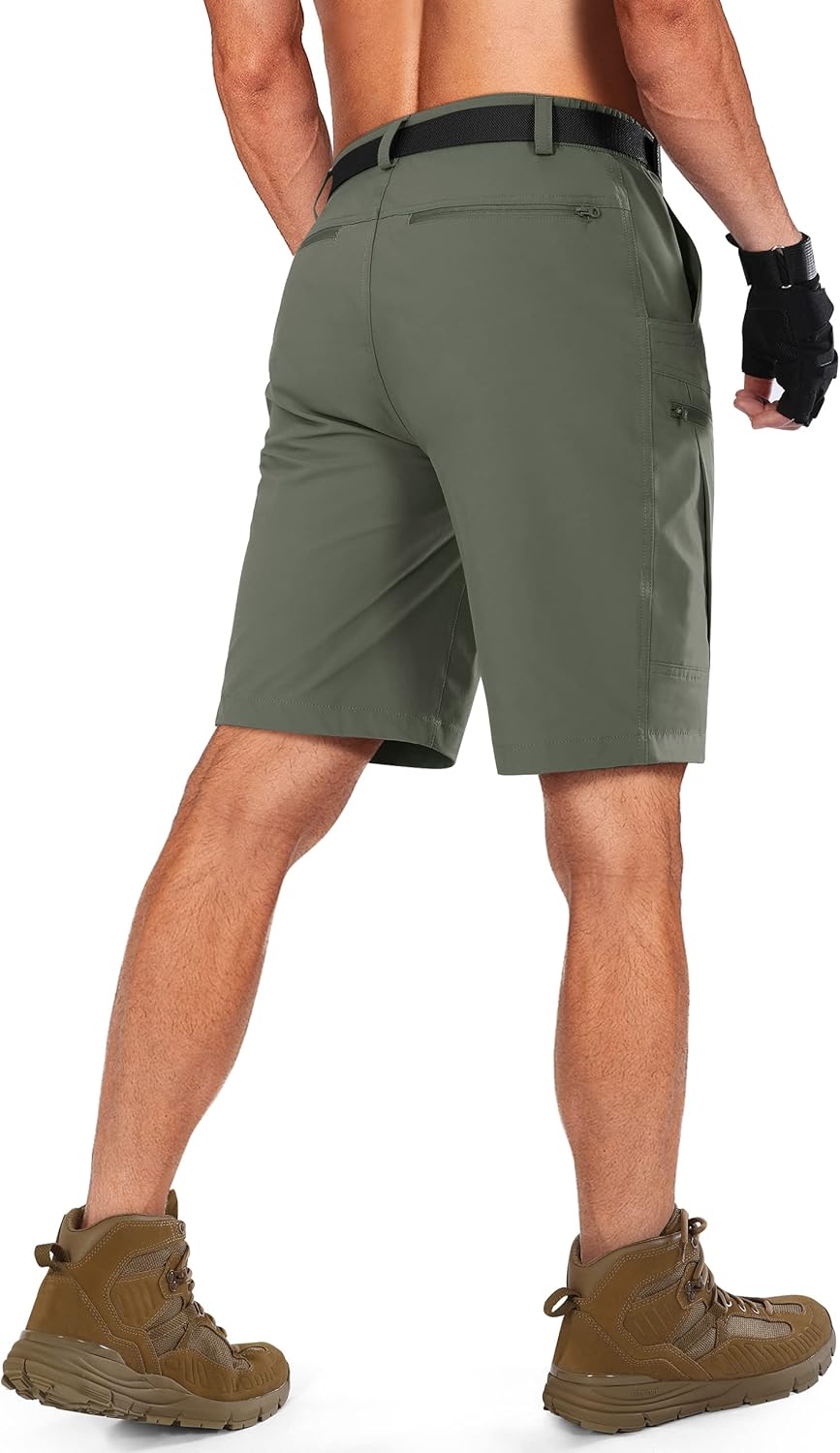 Detalle 2 de Shallowlulu Men's Cargo Hiking Shorts: Water-Resistant, Quick-Dry, Lightweight with Nylon Belt